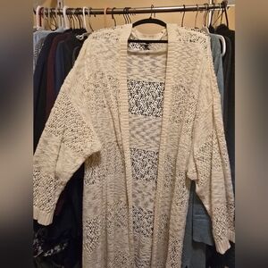 Torrid Cream Open-Knit Cardigan